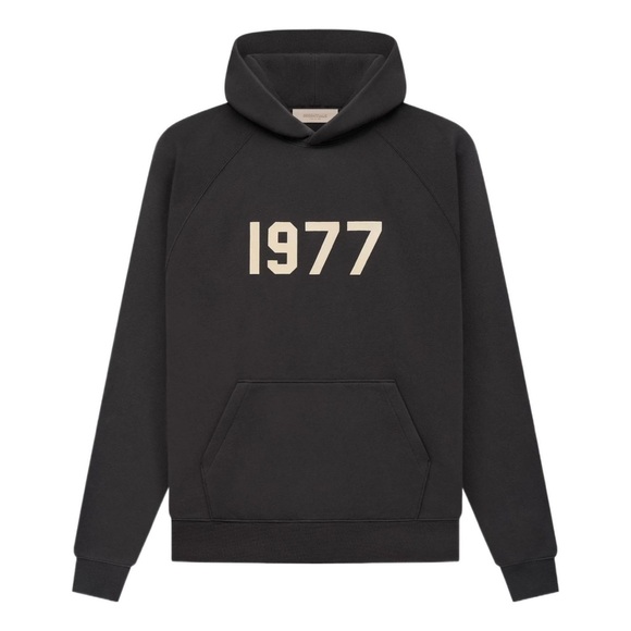 Fear of God Other - FEAR OF GOD - FEAR OF GOD ESSENTIALS 1977 HOODIE IRON - BLACK